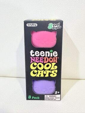Needoh Tennie Cool Cats Stress Ball 3-Pack